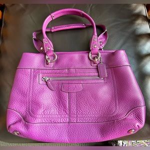 Coach purple satchel bag